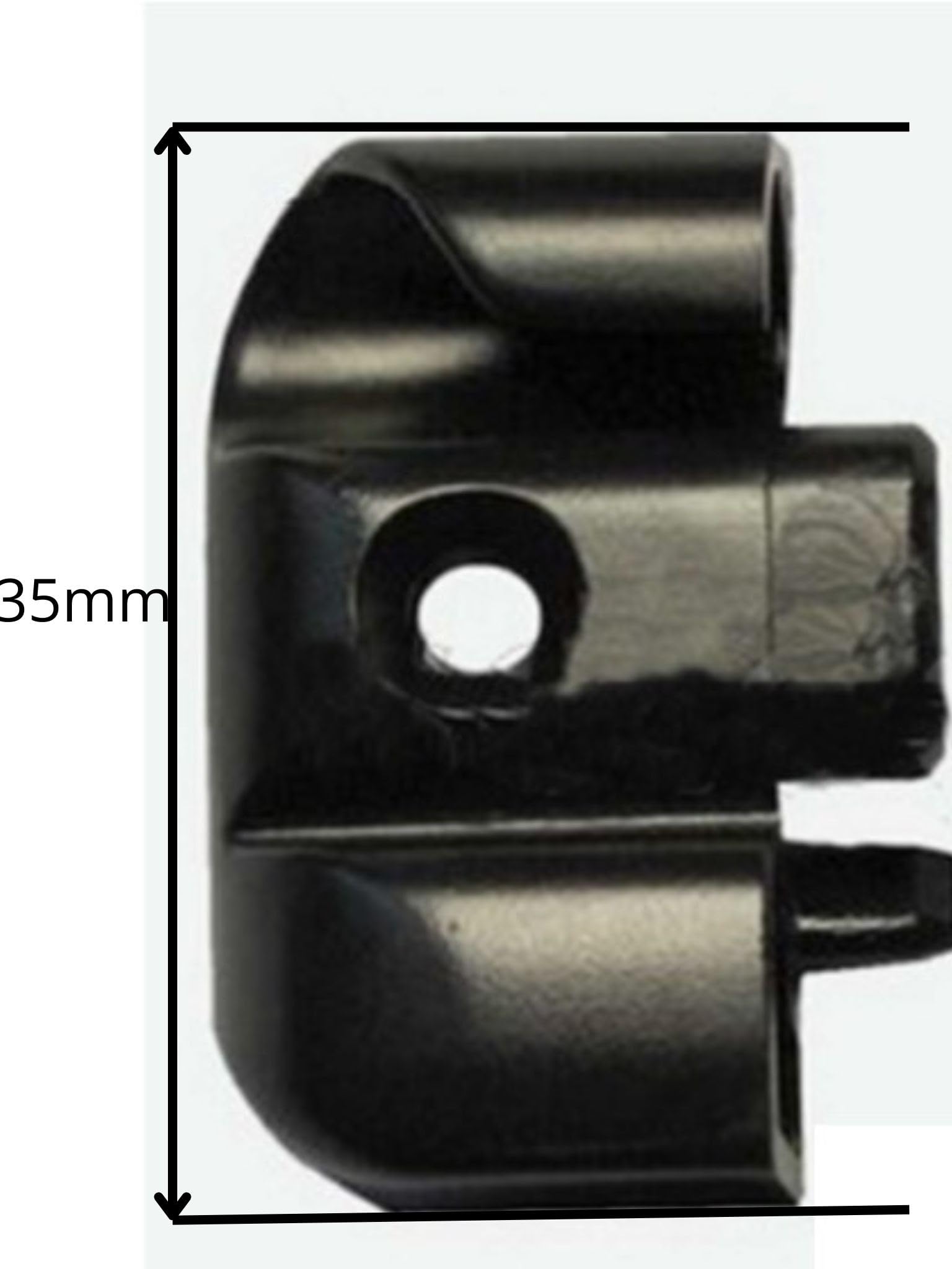 CR-MOESANCO® 20 Terminali per Profilo in Alluminio di Camper e Caravan, Tappi di estremità Laterali e Finestra in Termoplastica Nera Anti-UV, 10 Coppie Destra e Sinistra, Foro 3,7mm