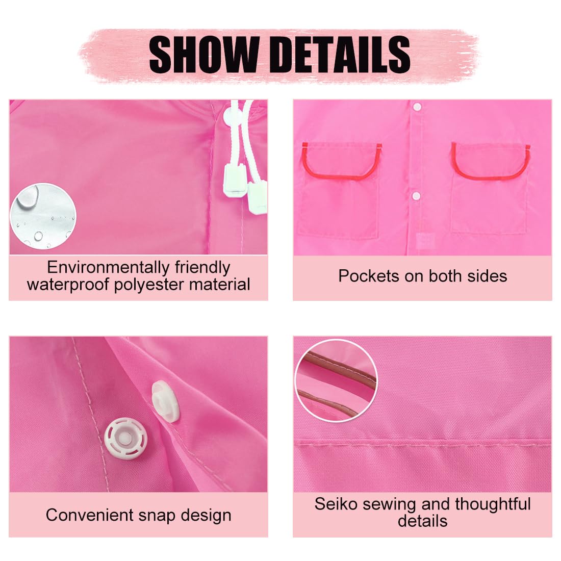 Niños Niñas Poncho Ligero Transparente Reutilizable con Capucha, Ligero Poncho Lluvia, Reutilizable Poncho Impermeable Niña, Patito Amarillo Capa, para Escuela, Aire Libre, Camping