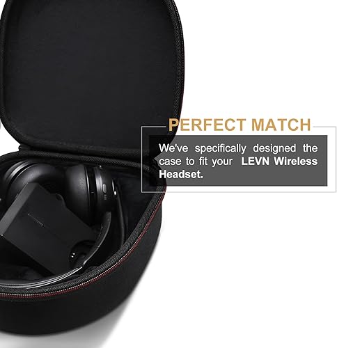 Miniatura 4 de LTGEM - Funda compatible con auriculares LEVN LE-HS013  LE-HS016 V3  LE-HS010  LE-HS016  CT001 superior y base de carga