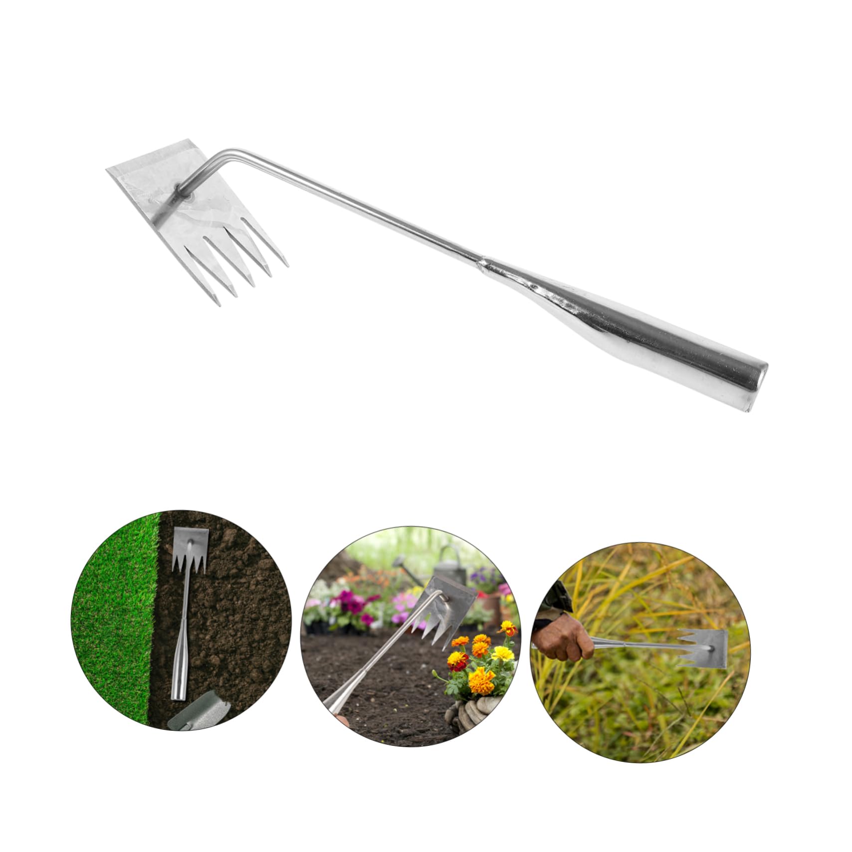 BESPORTBLE 3stücke Edelstahl Unkrautstecher Robustes Gartenwerkzeug Zum Jäten Ergonomischer Griff Für Rasen Und Parks Scharfes Design Für Effektives Wurzelentfernen Widerstandsfähig
