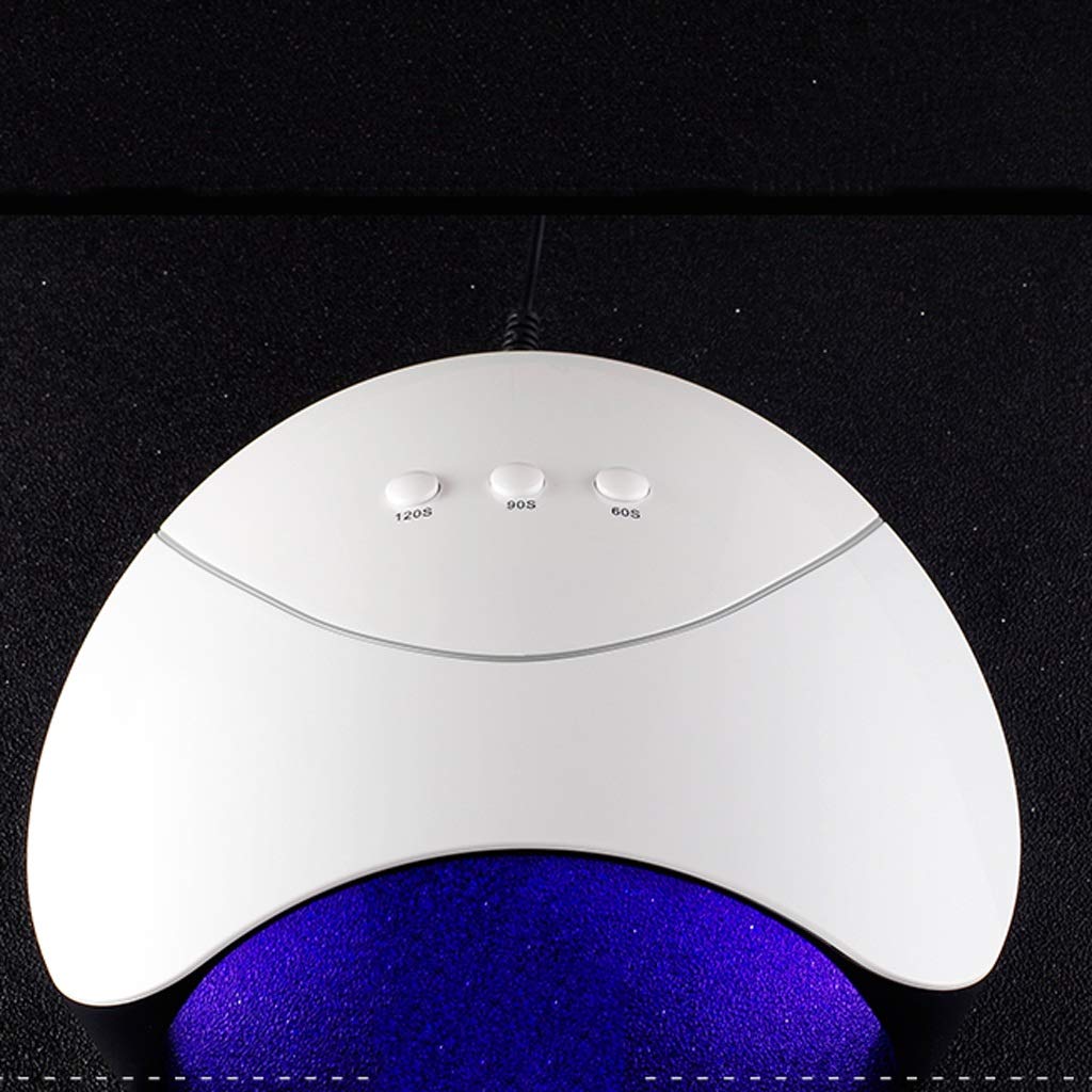 FAXIOAWA Macchina per fototerapia Bianca, Lampada per Unghie LED Gel da 36 W, essiccatori per Unghie per Gel e Lampada polimerizzante per Smalto Normale