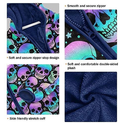 Bright Skulls Boys Fleece Hoody Jacket Zip Up Coat Warm Fall Winter Plush Jacket Long Sleeve Outerwear3