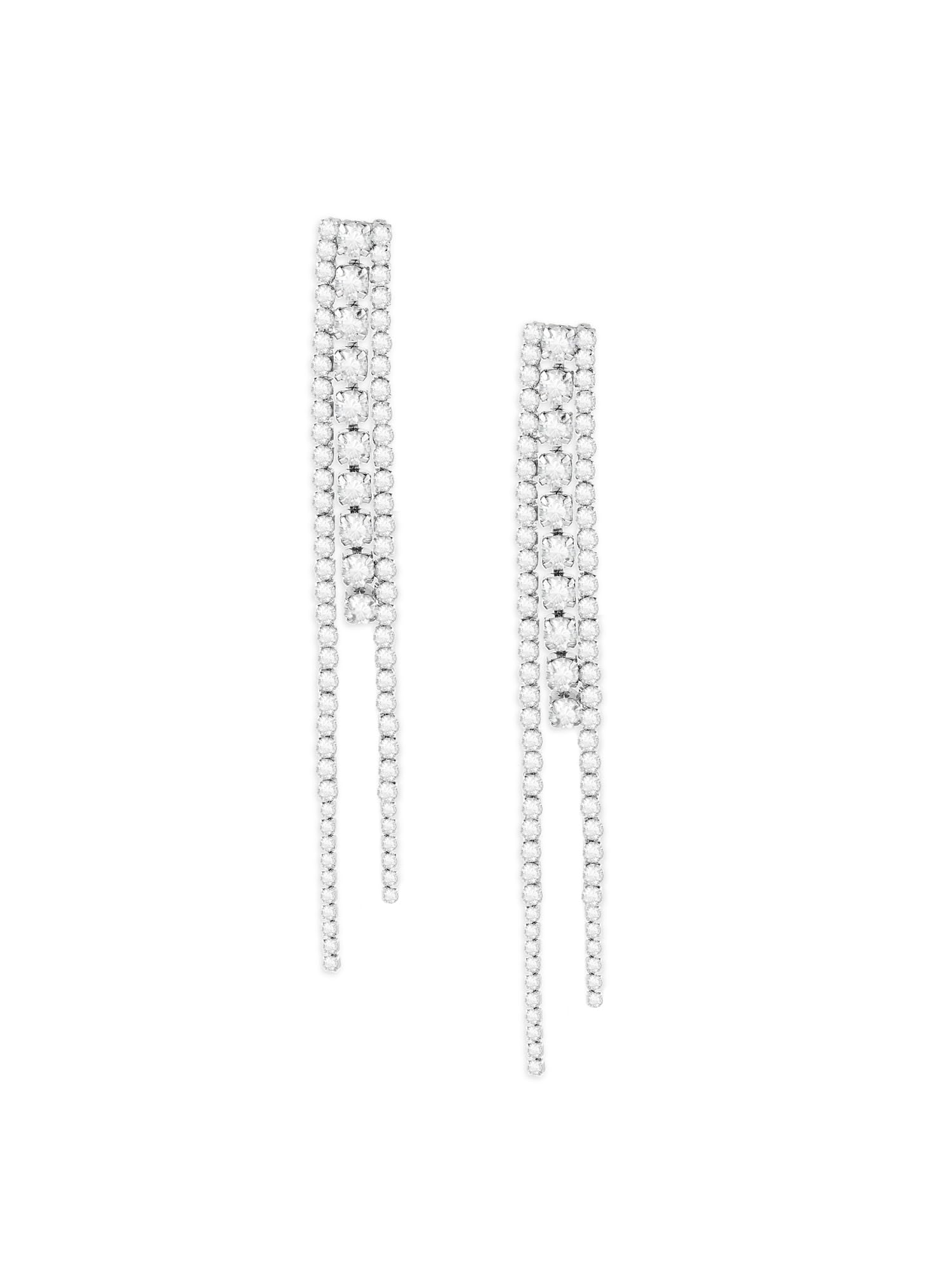 See full amazon price history chart for Zaveri Pearls Silver Tone Dazzling Austrian Diamonds Embellished Chain Fringe Contemporary Drop Earring For Women-ZPFK17630 Zaveri Pearls Silver Tone Dazzling Austrian Diamonds Embellished Chain Fringe Contemporary Drop Earring For Women-ZPFK17630 (B0CWV5H46J) Amazon Price History, Amazon Price Tracker