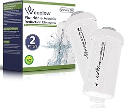 Weeplow® O'Pure 2B - 2 Filtres à Eau, Eléments de Réduction du Fluorure et de l'Arsenic, Compatibles avec les Filtres à Charbon O'Pure 2 et Black Berkey