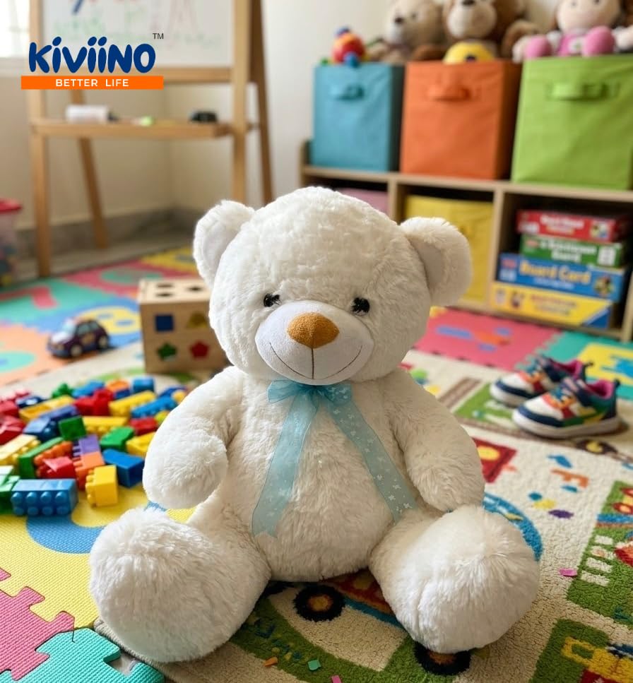 Image of Soft Toy Cuddly Teddy Bear| 42cms for Girls & Boys Plush Stuffed Animals Ultra Soft Toys |Perfect for Birthday Gifts (Teddy Bear, Cream, 42cms)