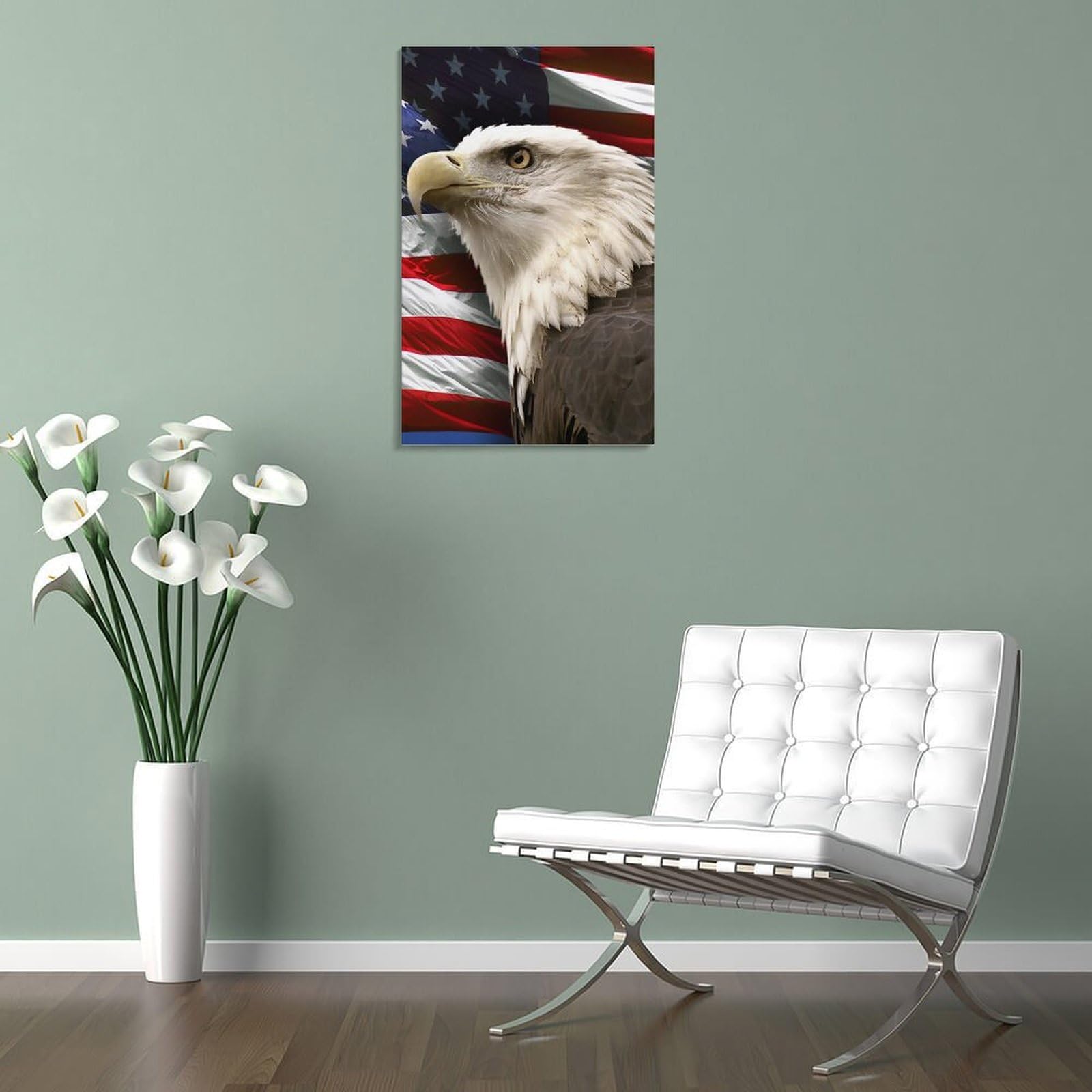 Amazon.co.jp: アートパネル ポスター アメリカの国旗 ハゲタカ 鷲