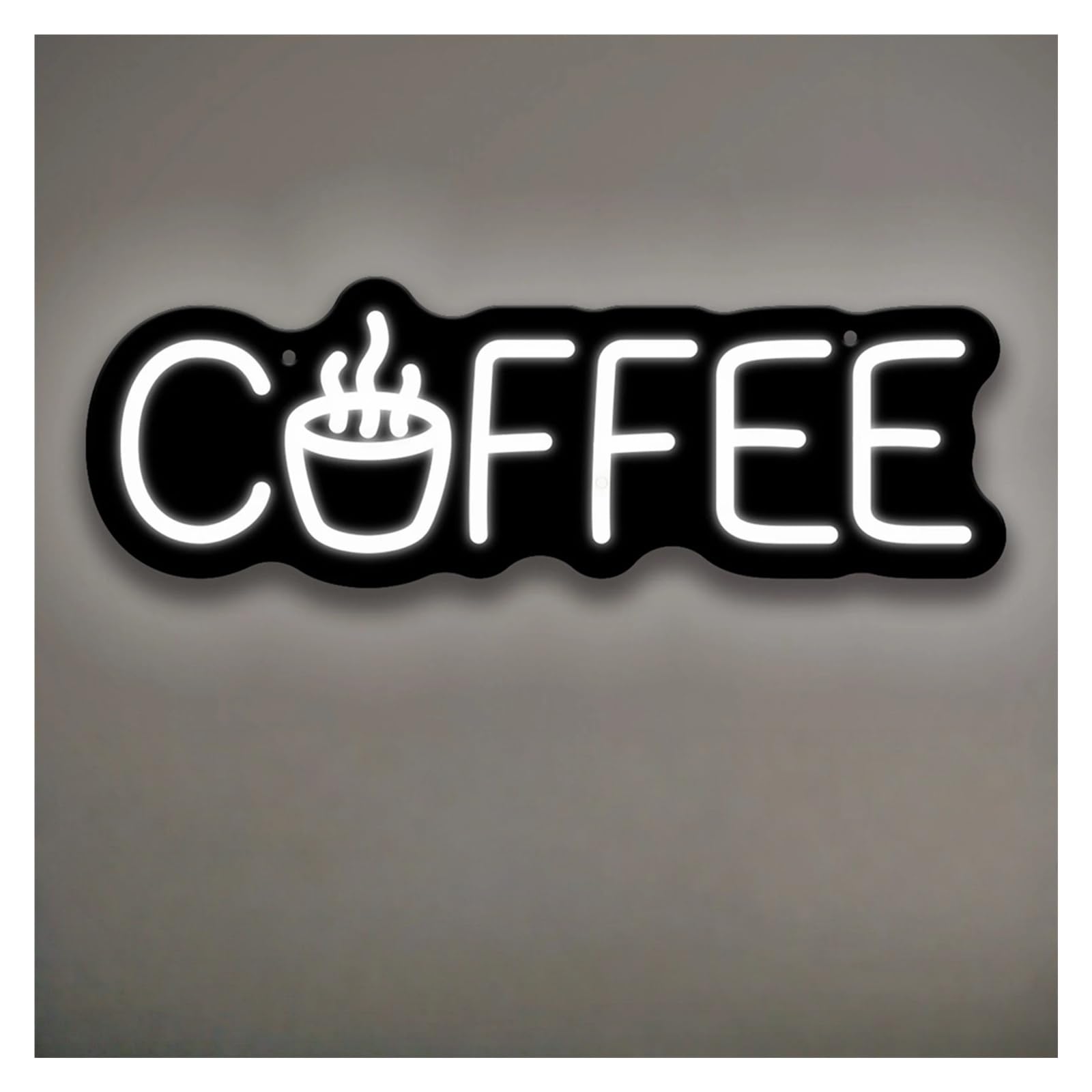 RONGCH Hanging Art Signs Coffee Neon Sign for Cafe Bedroom Livingroom Club Bar Man Cave Party Wall Decorstion 40.6x13.8cm(A)