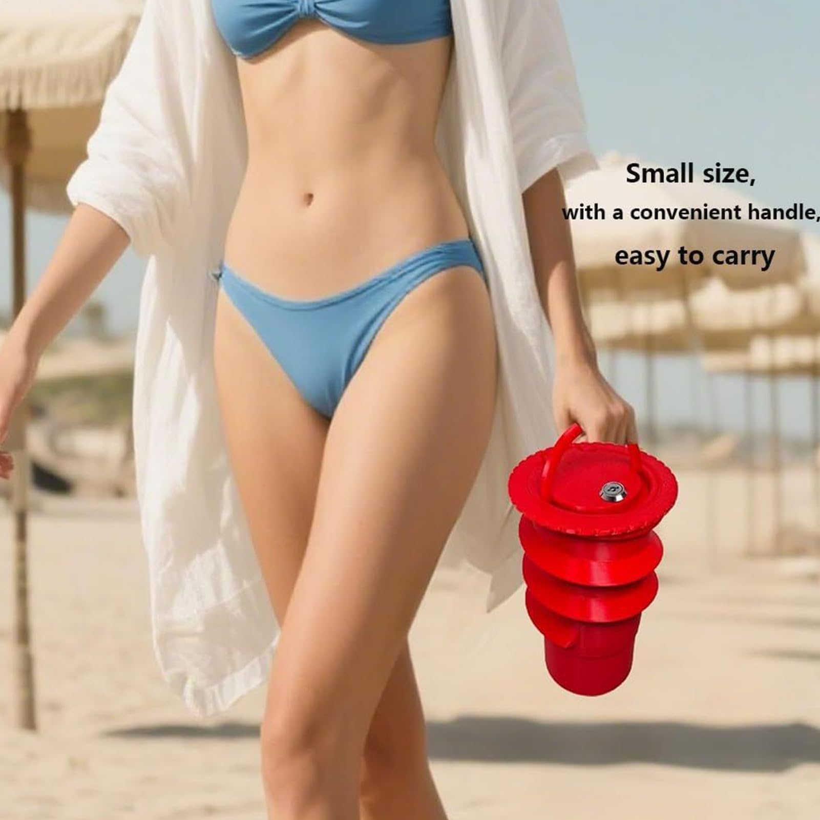 Coffre-fort portable plage étanche sable antivol argent voyage