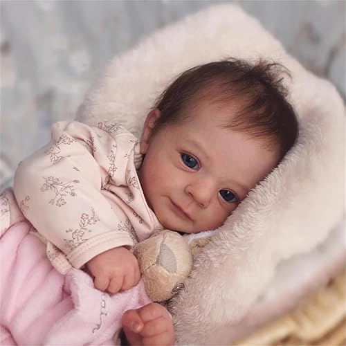 Miniatura 2 de Muñecas de bebé Reborn realistas de 18 pulgadas, muñecas realistas de niña recién nacida con cuerpo posable, suave y pesado, muñeca de bebé de