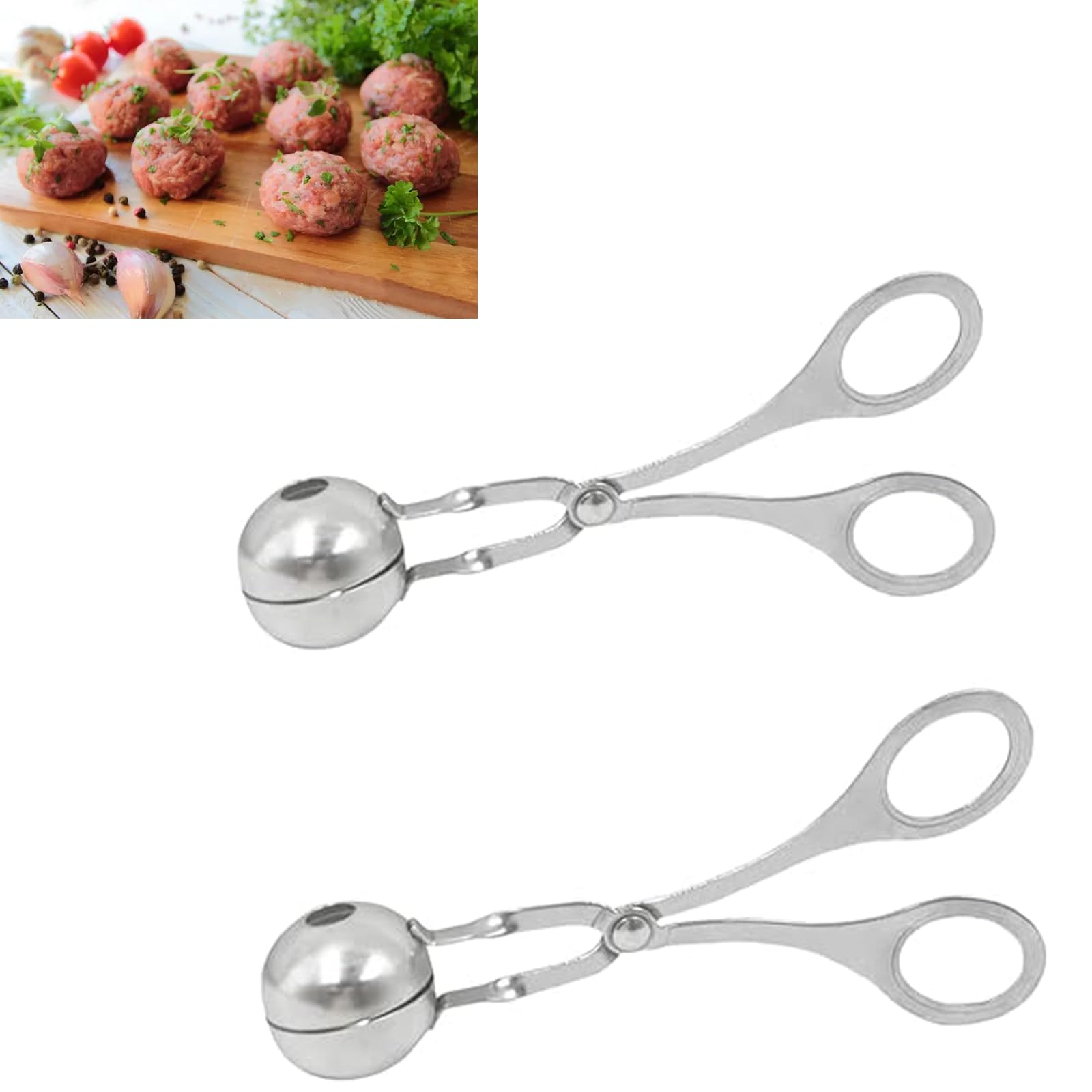 HOLIDYOYO Moule à Boulettes De Viande En Acier Inoxydable 1 Gadget