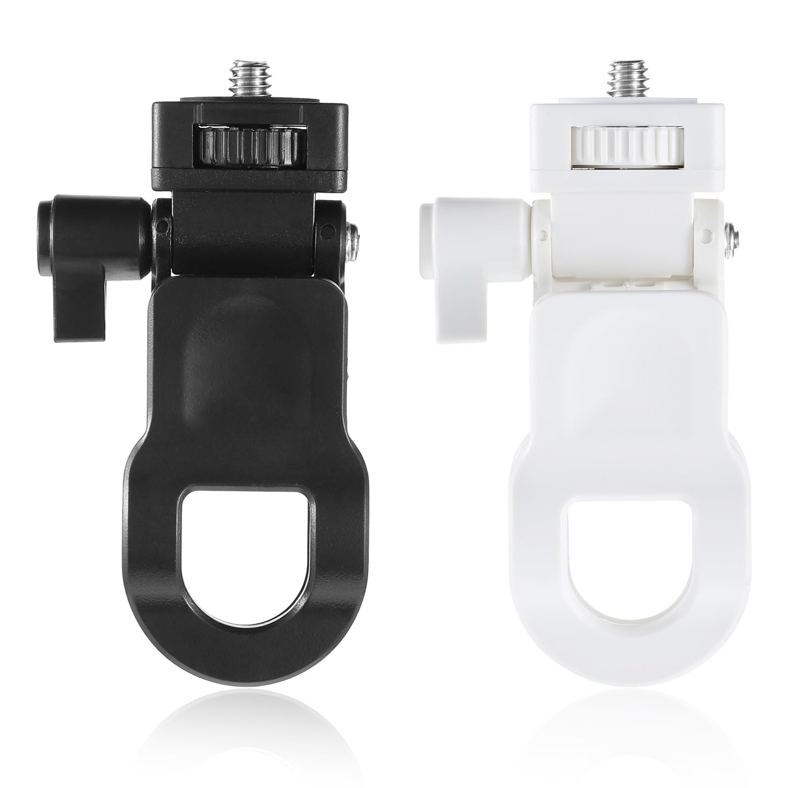 2 Pack Monitor Camera Mount Clamp Clip, Camera Mount Screen LCD Display Top Hanger Screen LCD Display Top Fill Light Flash Holder, Universal 1/4 Screw Connector Holder for Phone Tripod Tablet Video