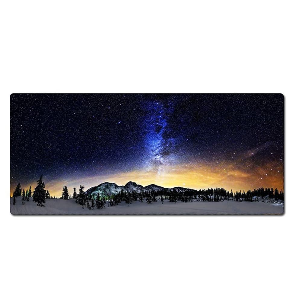 Morian Gaming Mouse Pad 300 * 900 * 3mm Dreamy Starry Sky Non-Slip & Waterproof Computer Mousepad with Stitched Edges for Gaming, Office & Home (G-622)