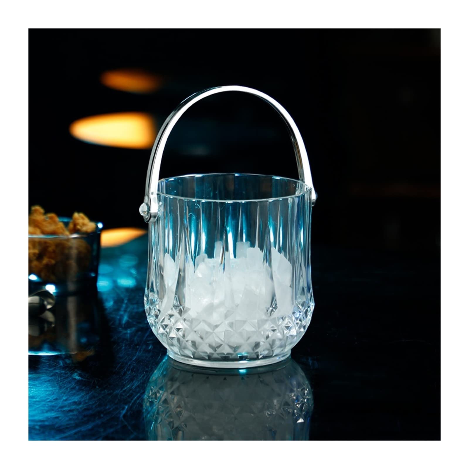 Cubo de hielo de color acrílico para conservar fría una botella de champán