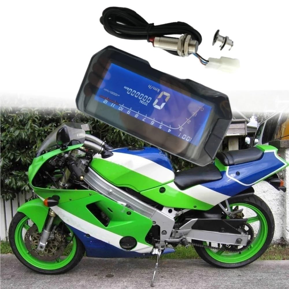 Odómetro Digital Velocímetro Digital LCD para motocicleta, odómetro, accesorios para incluidos, Universal, 12000 RPM para 12 V