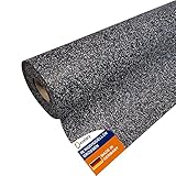 Develory Bautenschutzmatte 125cm breit - LÄNGE: 0,05-10m - STÄRKE: 3 bis 15mm - Auswahl: 200cm x 125cm x 3mm - Gummimatte Antivibrations-Unterlage Sicherungsmatte Schutzmatte Schallschutzmatte