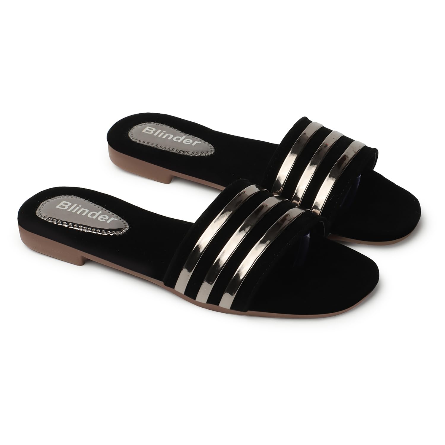 Blinder Grey Slipon Flat Slides Slippers Sandal (B0CCF7GPZL) Amazon Price History, Amazon Price Tracker