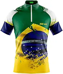 Camisa Ciclismo Masculina Brasil Bike Ciclista Proteção UV50