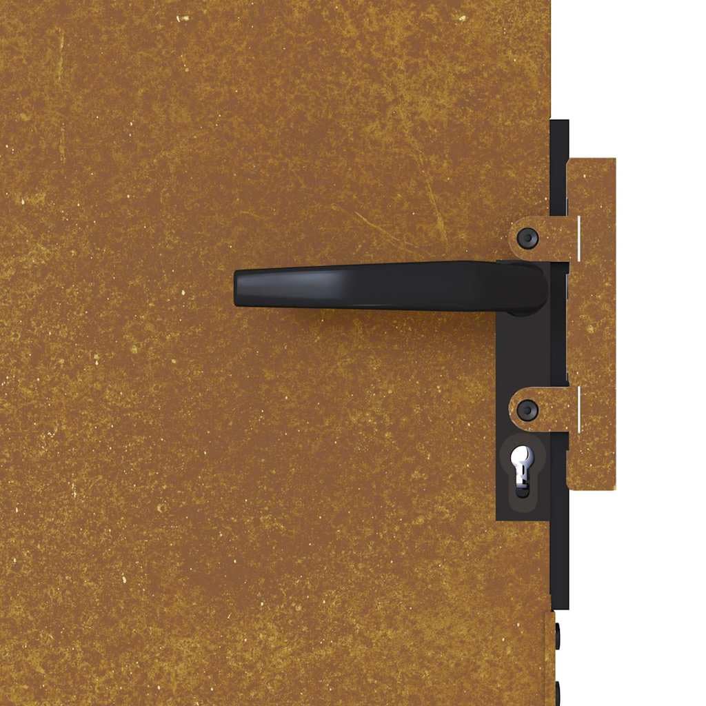 Portal Jardín Acero Corten 85x100 cm Diseño Cuadrado