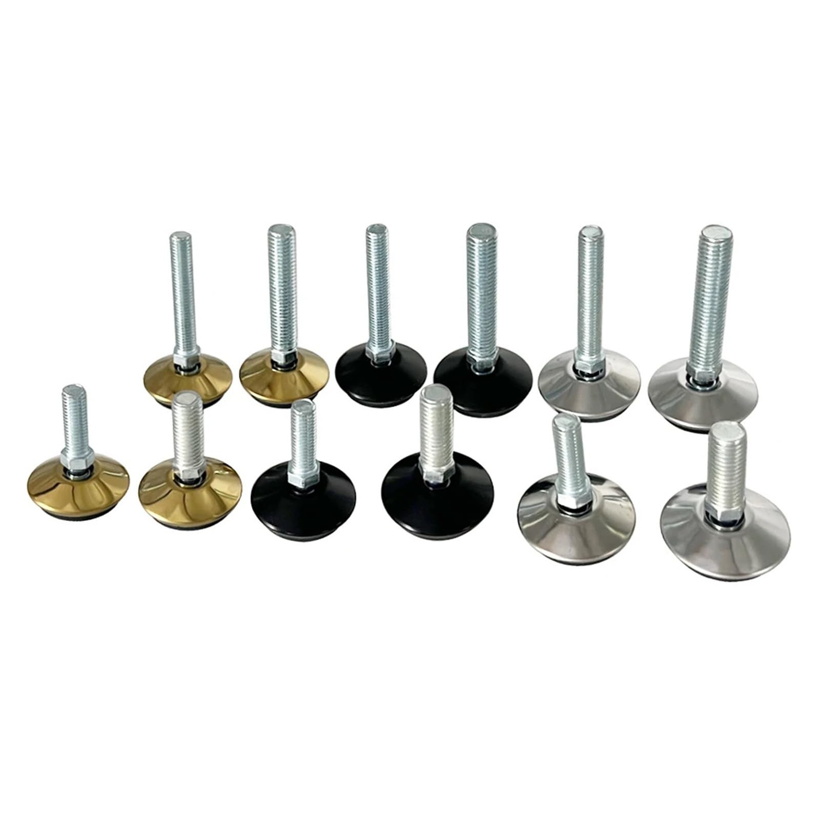 Piedini autolivellanti adjuble con viti M8/M10, altezza regolabile, design antiscivolo, perfetti per casa e ufficio, supporto pesante, facile da inserire
