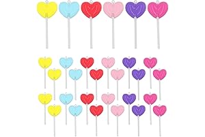 30 Pcs Precious Charms Heart Lollipops