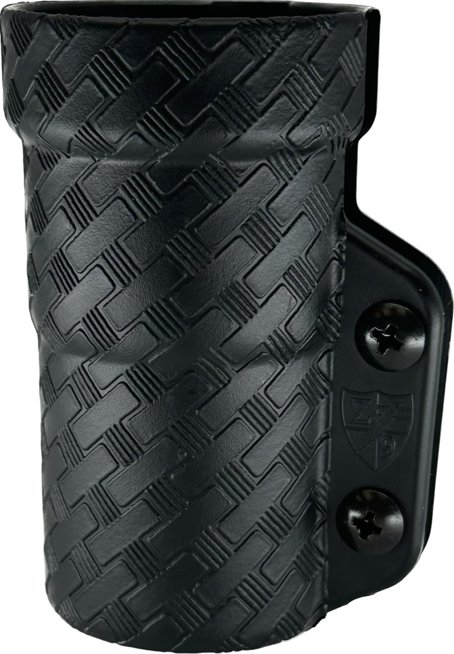 Zero9 Holsters Model 4025 Flashlight Case/Bezel Down 2 Black Basket Weave Tek Lok