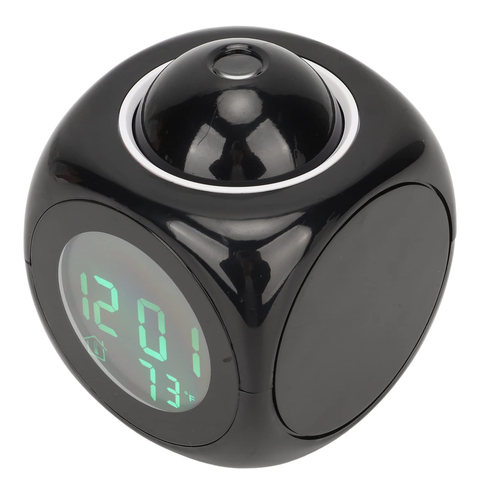 Sveglia con Proiettore Soffitto,Display Temperatura Digitale LED Orologio da Tavolo Schermo Grande Allarme con Proiettore Caricatore USB Temporizzazione Vocale per Camera Letto Ufficio Casa