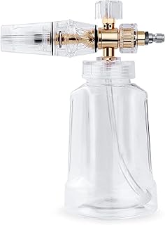 canhão de espuma, Lança de espuma de neve ajustável Big Mouth, Acessórios de limpeza multifuncionais para carro doméstico, motocicleta, recipiente de pulverizador transparente, conector rápido Gonipol