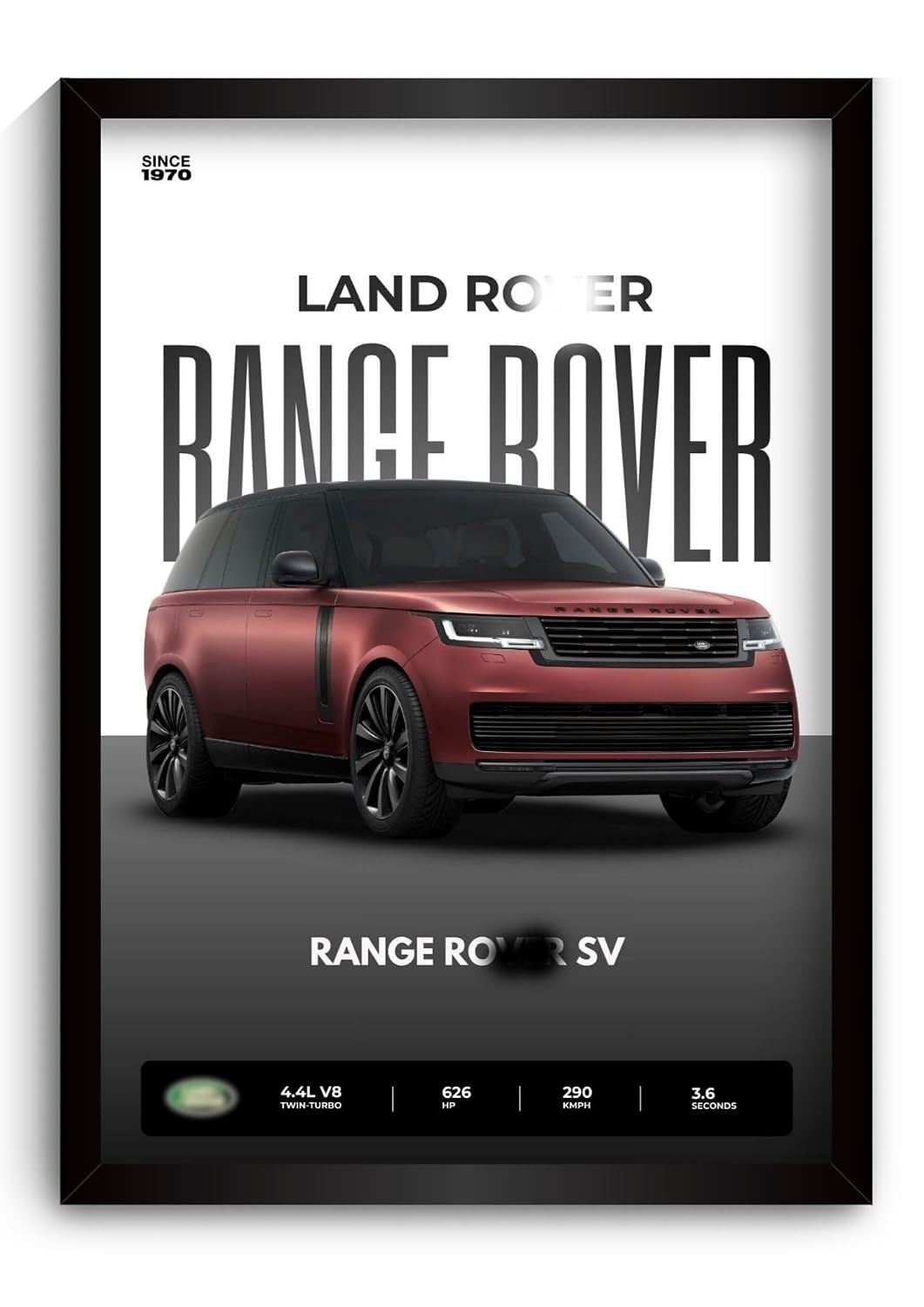 Range Rover Collection Poster Range Rover Poster | Framed Poster of Land Rover Range Rover A4 Sized ...