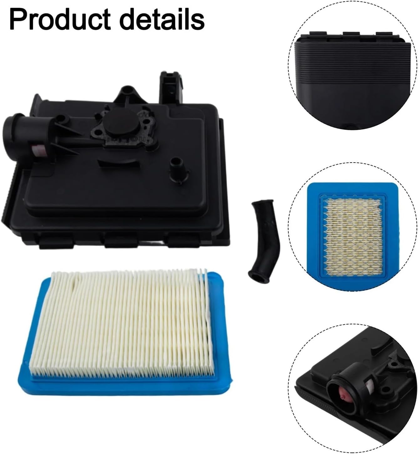 High-Performance Air Filter Base with Filter Compatible Fit for OEM 792040, 691753, 224815, 496116, and 795259 Lawn Mower Parts