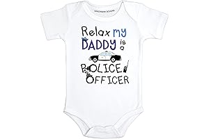 Personalized Baby Gift for Sons of Police Officers: "Relax, my Daddy is a Police Officer"