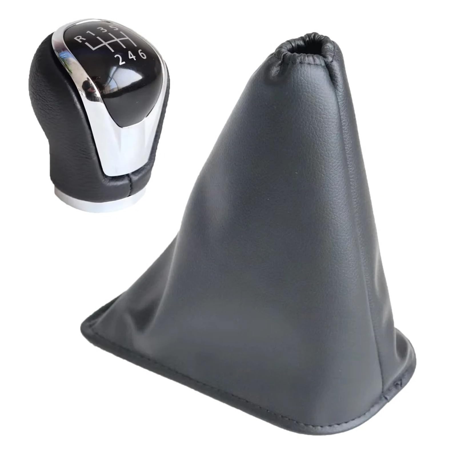 EHWLFVX Car Gear Shift for Nissan for Qashqai J11 for X-Trail T32 2016-2017 6 Speed Car Gear Shift Shifter Knob Handball Leather Cover Boot(Knob with Boot)