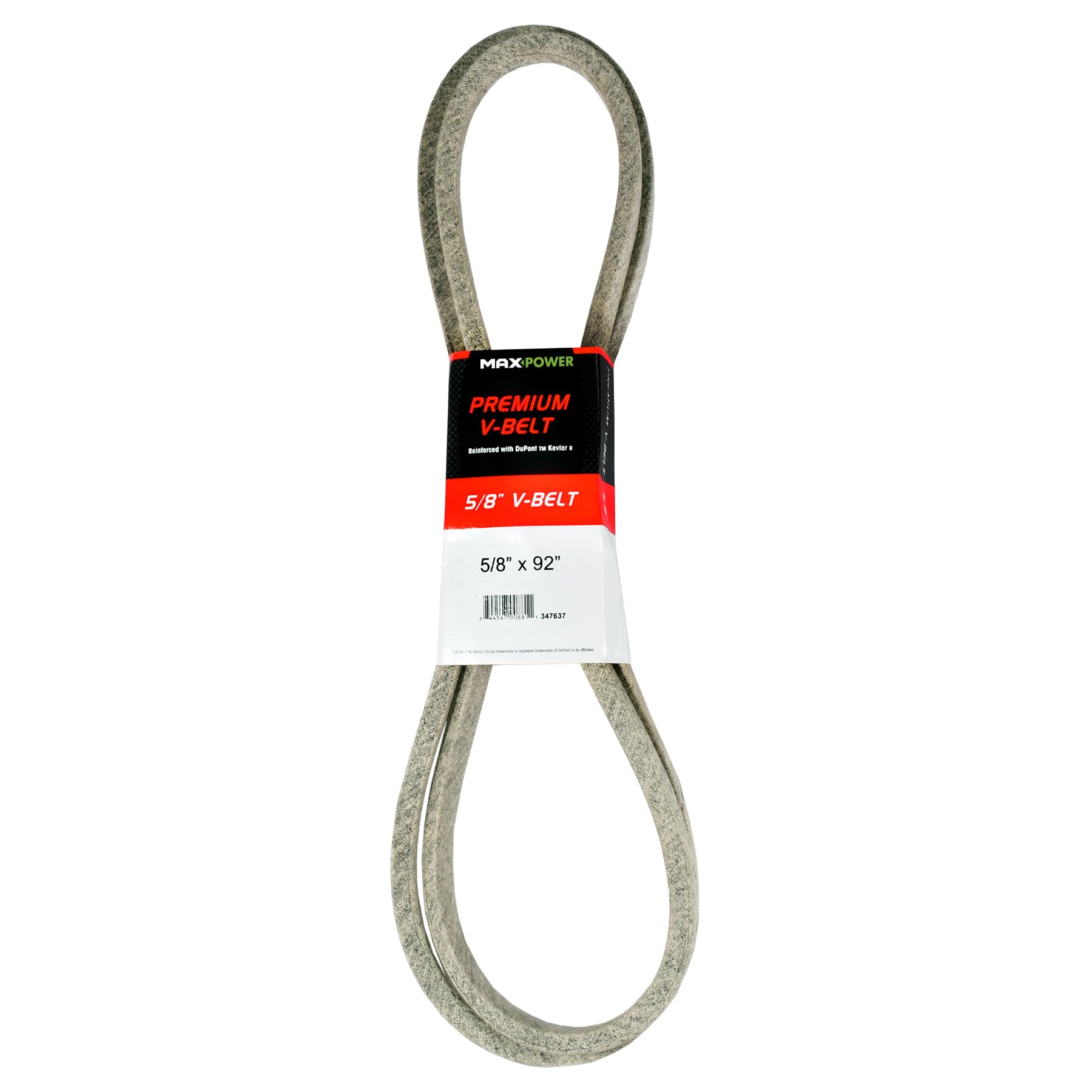 Maxpower 347637 Premium Belt Reinforced with Kevlar Fiber Cords, 5/8" x 92"