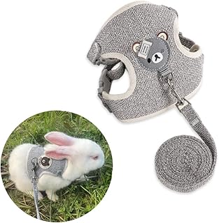 Rabbit Lead, Adjustable Rabbit Lead, Rabbit Accessories, 120 cm Rabbit Harness Set with Lead, for Rabbits, Small Cats and Other Small Pets product image