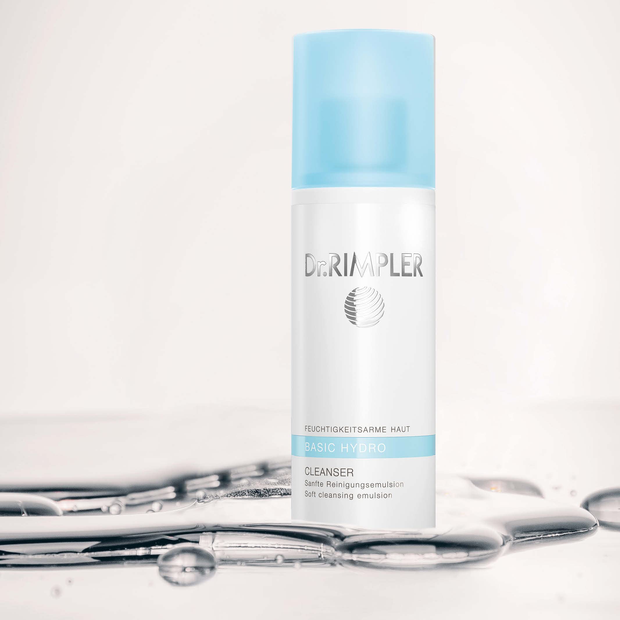 Dr. Rimpler BASIC HYDRO Cleanser 200 ml - Reinigungsmilch für porentiefe Gesichts-Reinigung - entfernt alle Spuren von Make-Up und Verunreinigungen ohne dabei auszutrocknen - für alle Hauttypen
