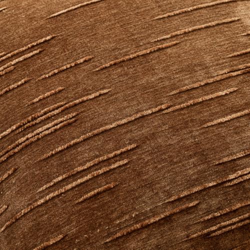 Image of Foindtower Pack of 2 Slubby Textured Chenille Throw Decorative Pillow Covers Square Accent Solid Cushion Cover Fall Cozy Farmhouse Pillow Case for Couch Sofa Bed Living Room 22x22 Inch,Autumn Orange