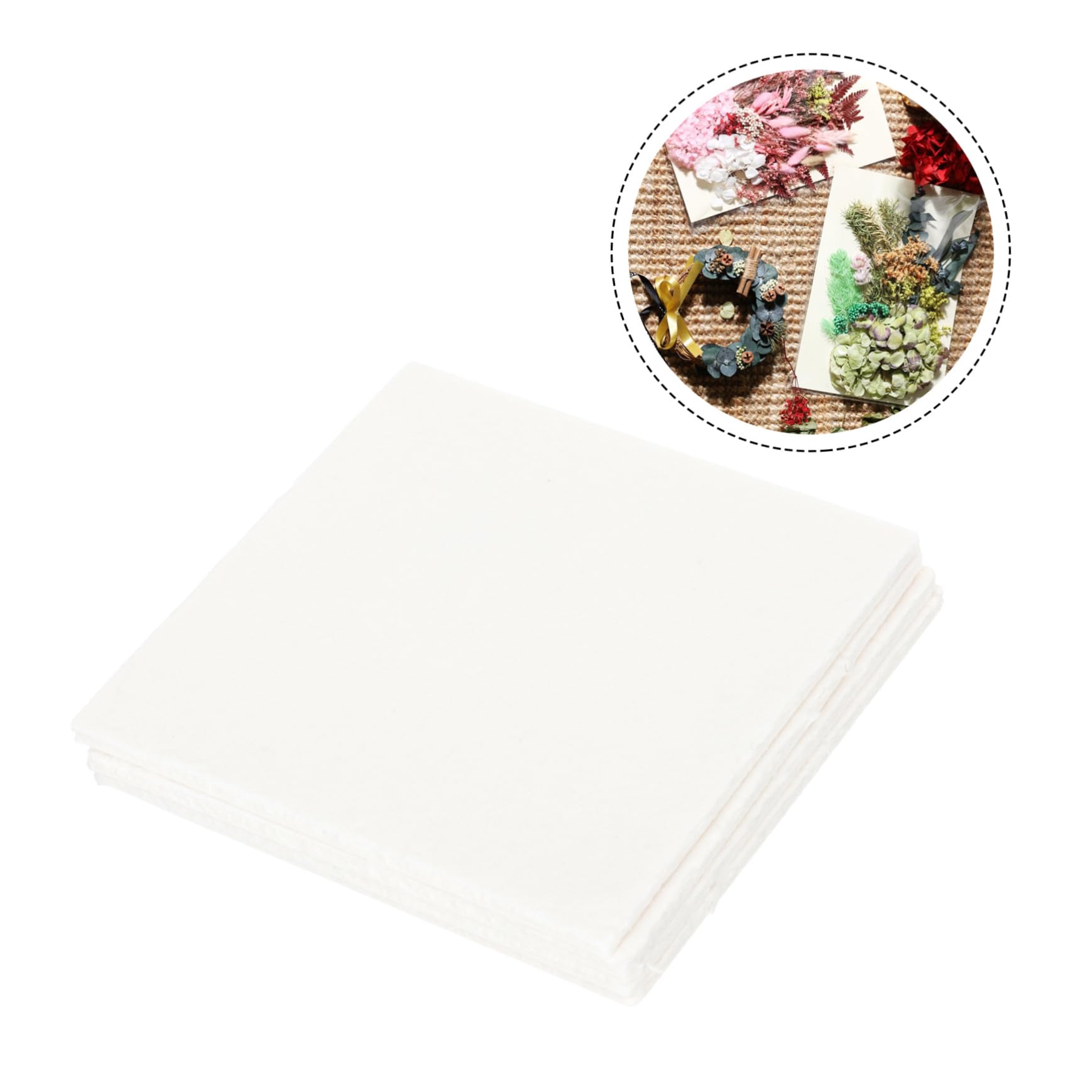 MUSISALY DIY Flower Press Kit 4pcs Embossed Absorbent Paper Dried Flower Pressing Tool White Blotter Paper for Specimen Making