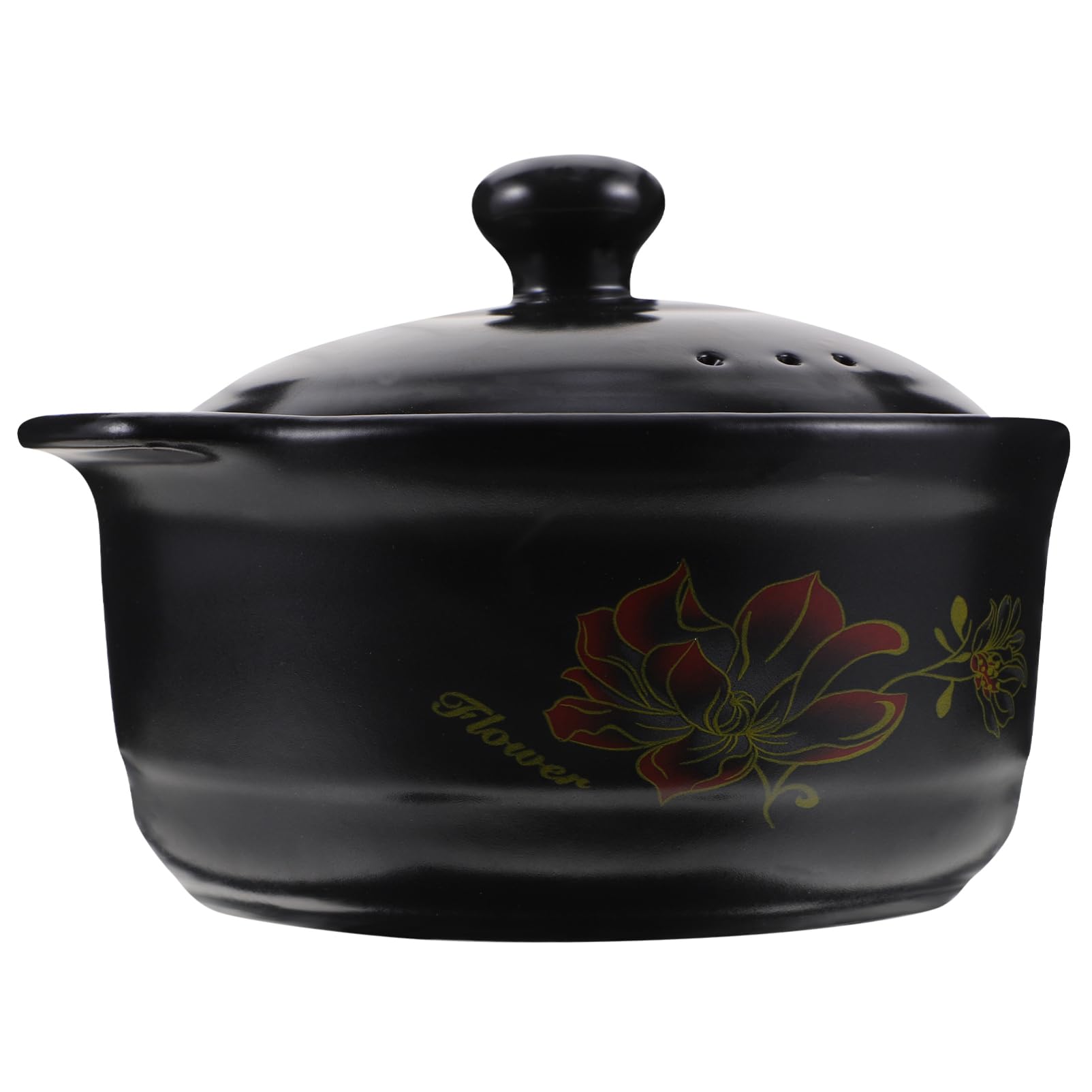 Casseruola in Ceramica Nera per Stufato, Uso Cucina, 2-3 Persone
