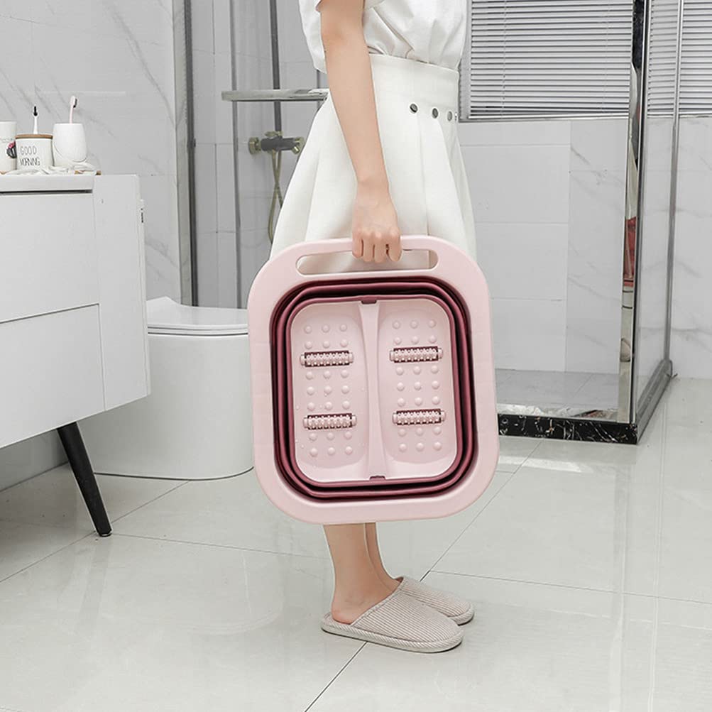 HEALLILY 1pc Folding Foot Bath Bucket Pp Household Remover Travel