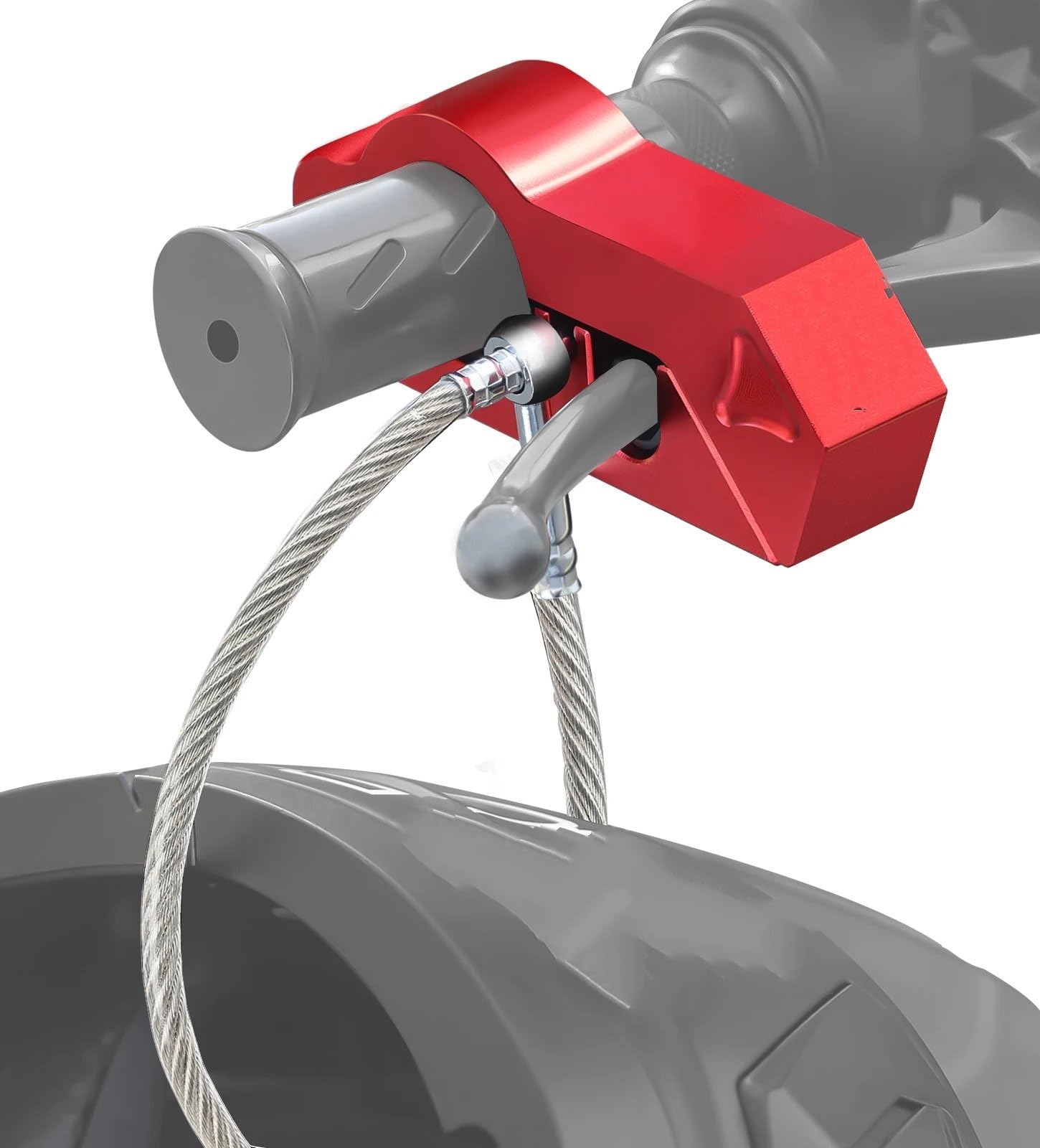 Car Anti-Theft Locks Motorcycle Handlebar Lock Helmet Brake Anti-Theft Grip Combo Bicycle Security Equipment(Red)