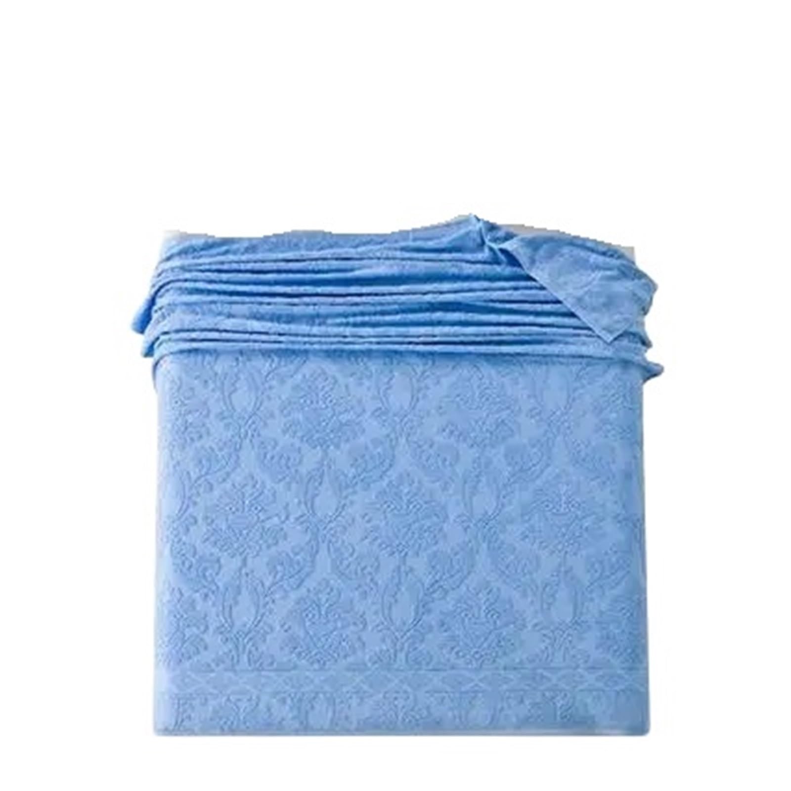 Jeté de lit en coton jacquard respirant et ultra doux bleu