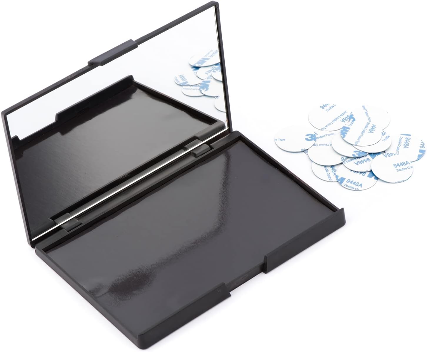 Allwon Empty Magnetic Plastic Eyeshadow Makeup Palette with 15Pcs Adhesive Empty Palette Metal Stickers for Eyeshadow Lipstick Blush Powder