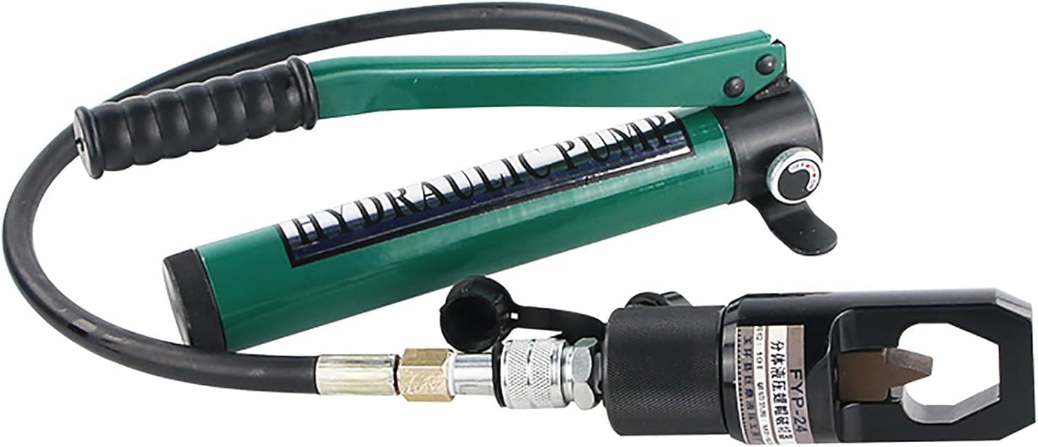 Narzędzie hydrauliczne do rozłupywania nakrętek, 12/16 ton, z pompką ręczną, skok 17/20 mm, zawiera duże i małe ostrza do zardzewiałych nakrętek, wytrzymała konstrukcja do efektywnego