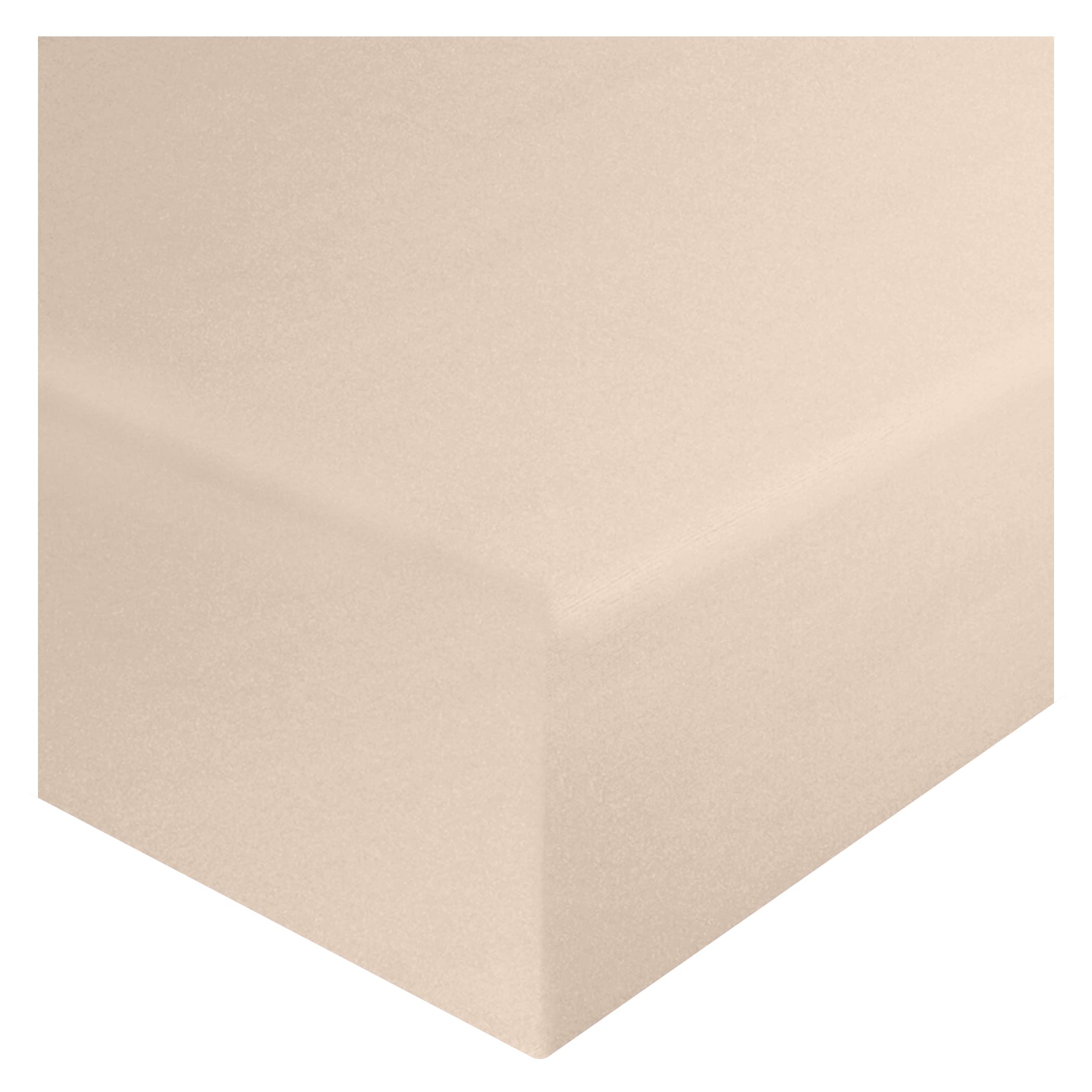 Home Ace Latte Extra Deep King Size Fitted Sheets King Size 152Cm X 198Cm, 16"/40Cm Deep Fitted King Size Sheet, Easy Care Poly Cotton Extra Deep Kingsize Fitted Bed Sheets King Size Bed Sheet