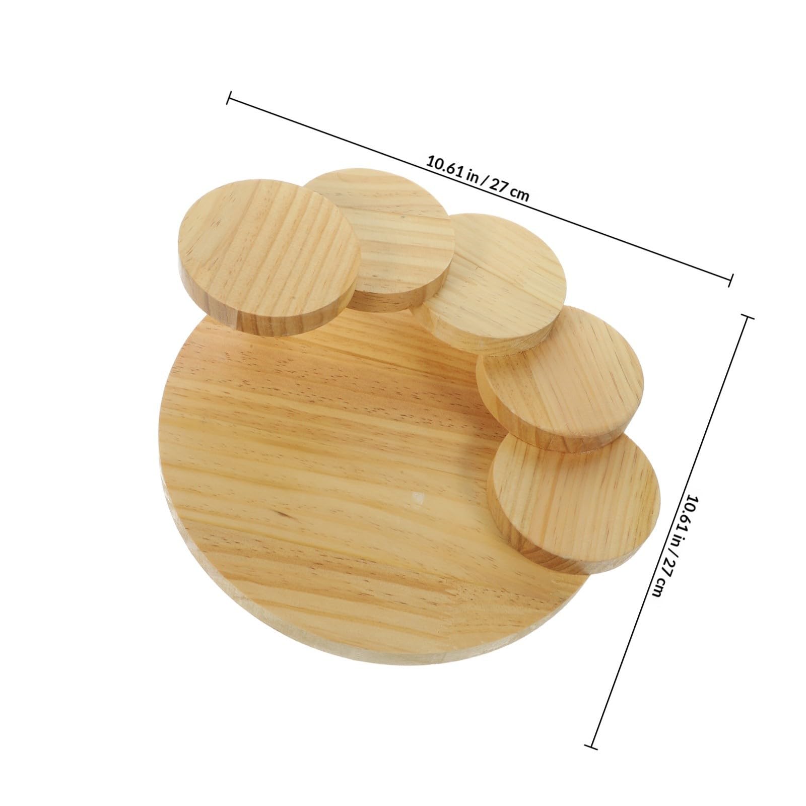 SOLUSTRE Bandeja para Servir Sushi Estructura Giratoria en Forma de Escalera y Diseño Creativo de Madera Capacidad Grande Adecuado para Bares de Sushi y Hoteles