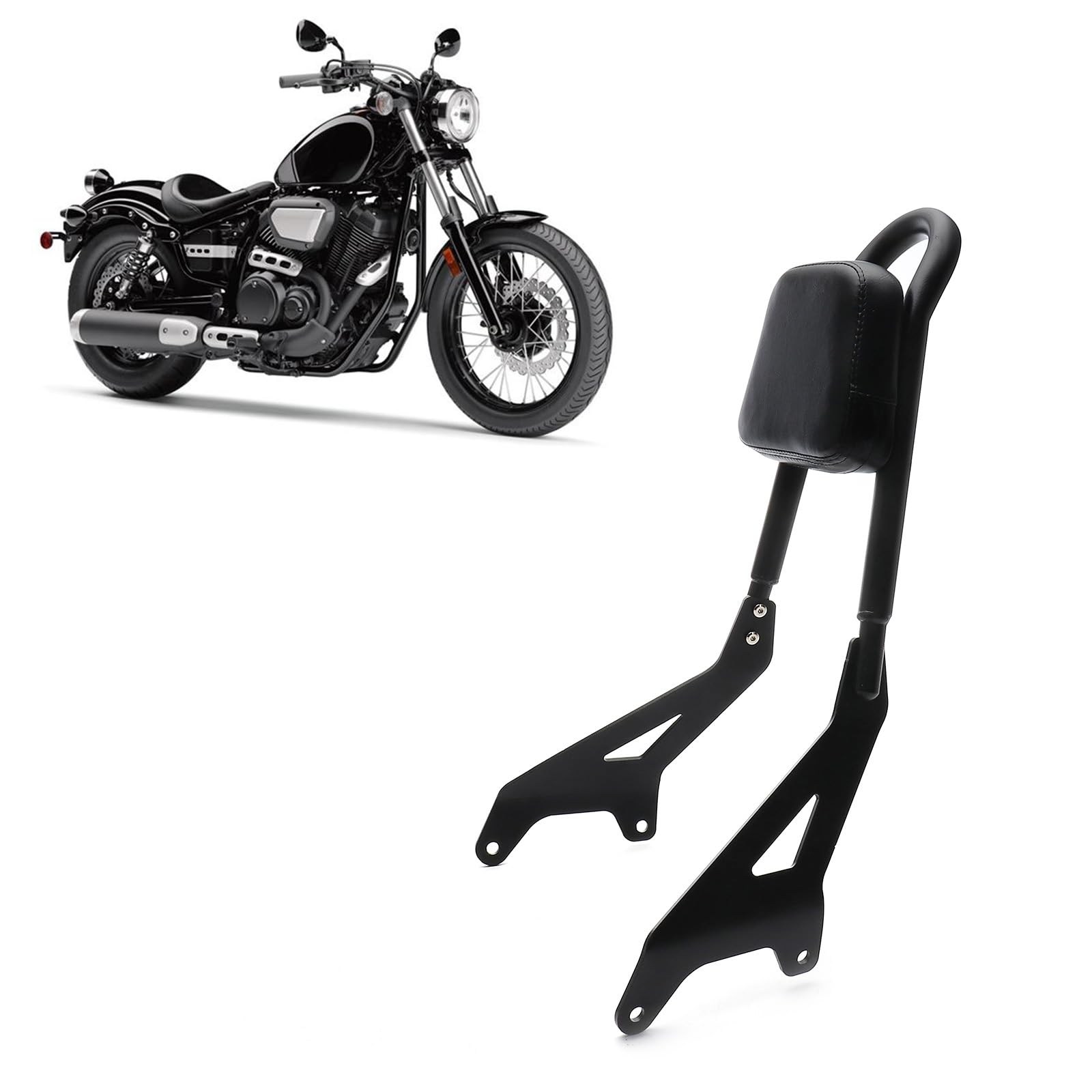 Sissy Bars Fit for Yamaha Bolt XV950 XVS950 2014-2022, Black Passenger Back Seat Cushion Rest Backrest