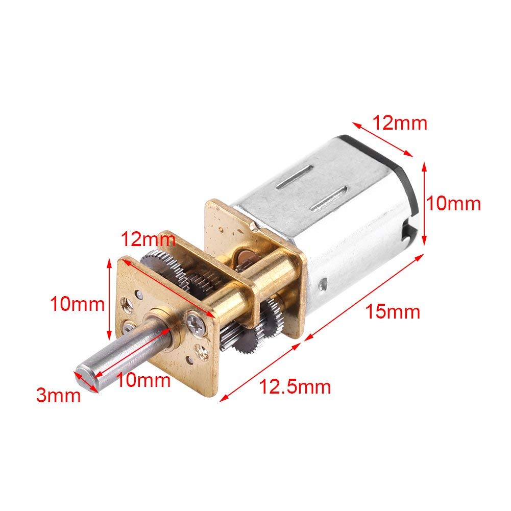 DC 6V Motor de Engranajes Motor de Reducción de Alta Fuerza de Tensión 1: 1000 de Engranajes 10/15/20RPM(20 RPM)