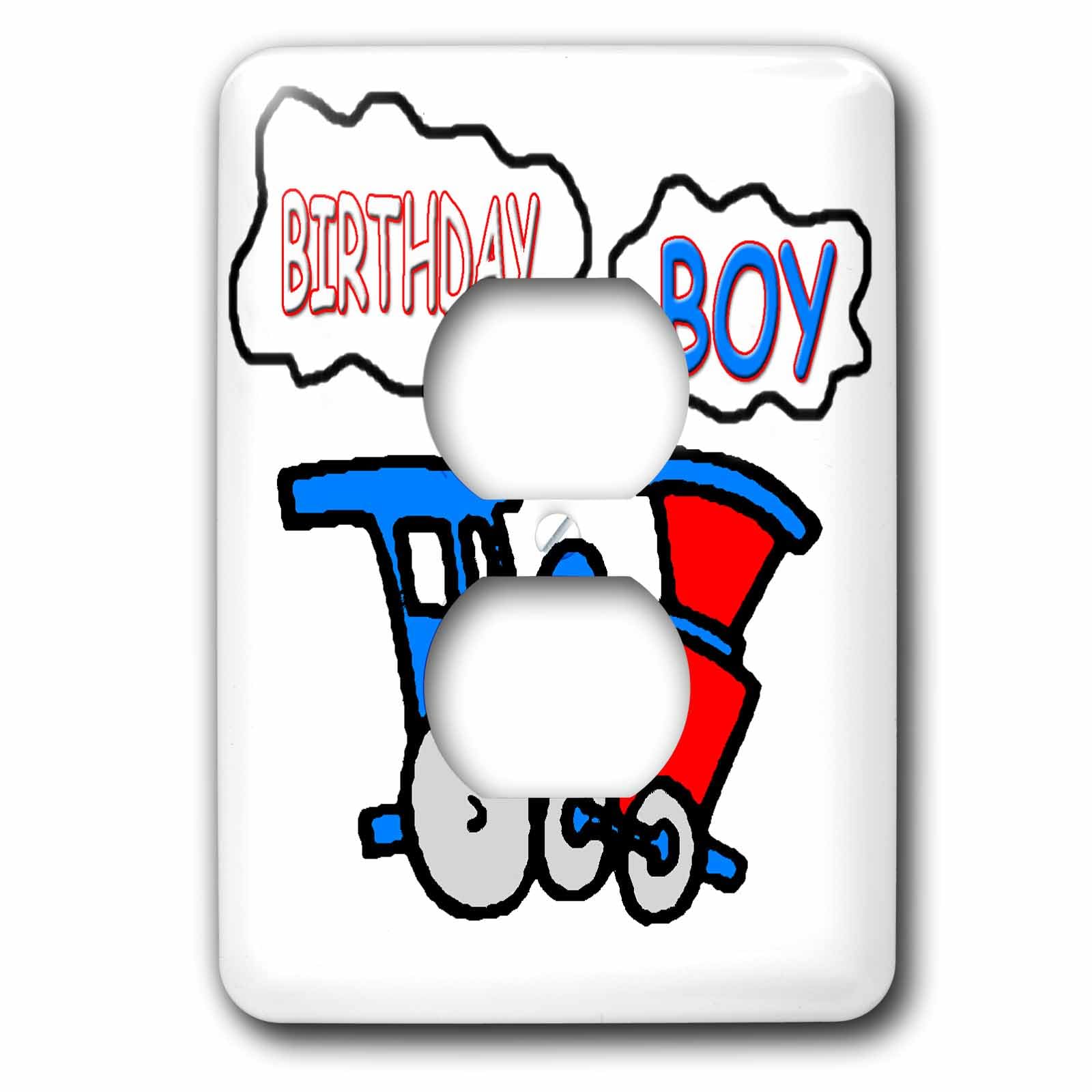 Couverture de prise anniversaire garçon motif coloré haute définition 3dRose