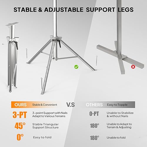 Miniatura 3 de Kit de parrilla para asador, parrilla eléctrica de asador de 176 libras de capacidad, soporte para asador de cordero de 46 pulgadas con altura