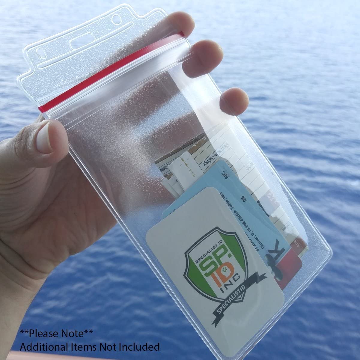 Extra große wasserabweisend 4 x 6 Badge Holder – Schwere mit wiederverschließbarer Zip Lock Top von Specialist ID (Toll für Cruise Essentials) 5 Pack