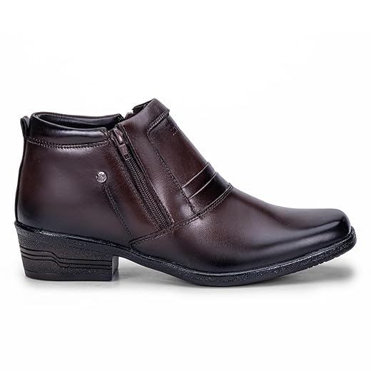 Bota Masculina Social Country Couro Bovino Bico Quadrado Sola Costurada Toda Espumada Por Dentro Confortável